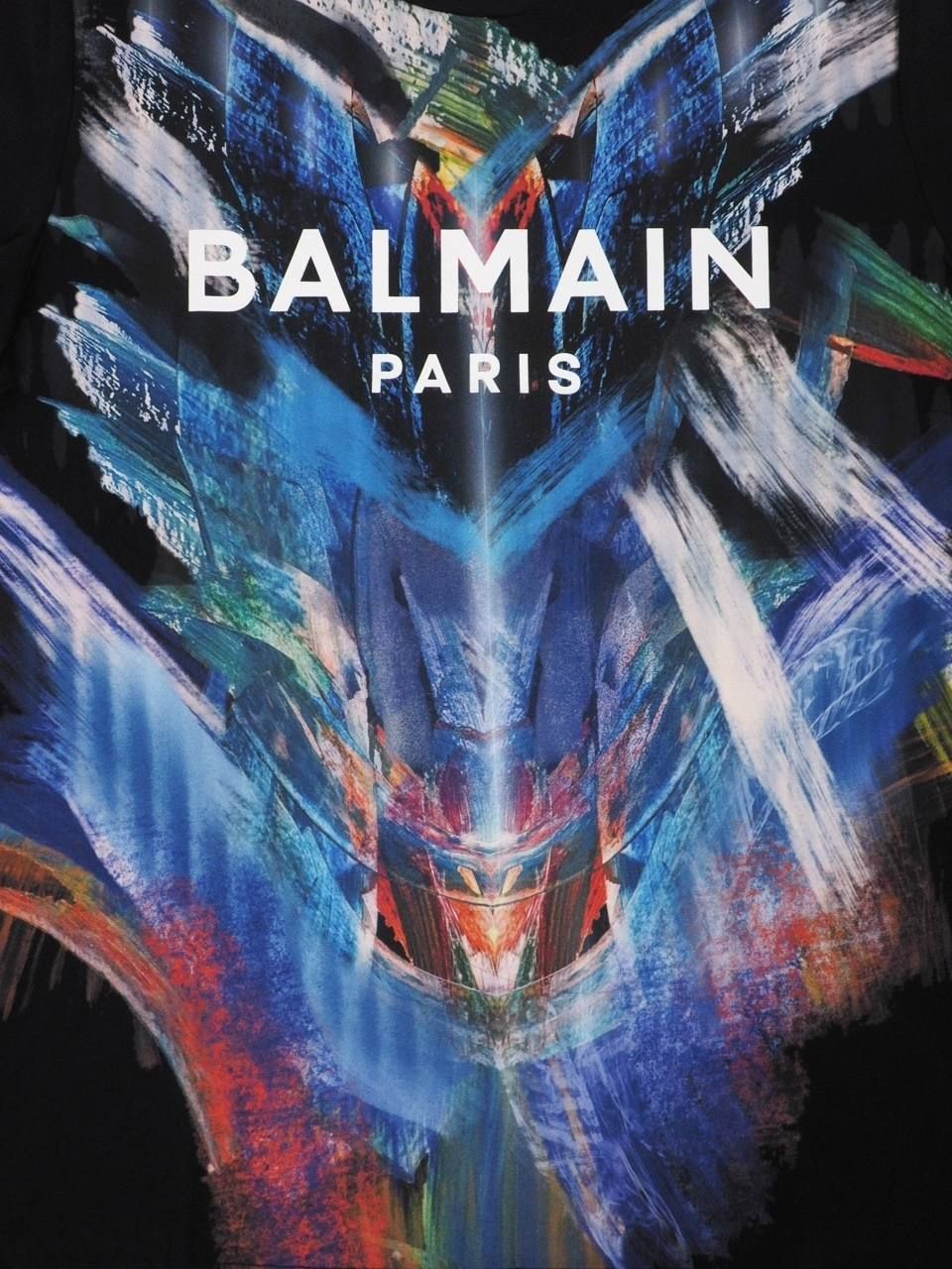 BALMAIN RARIS 総柄 ロゴグラフィック 半袖カットソー - BLACK