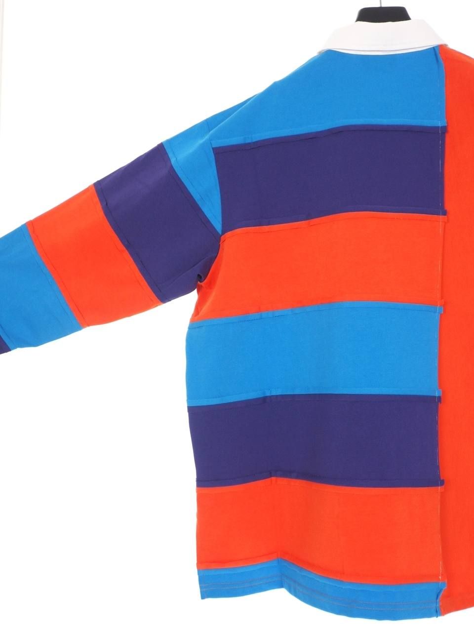 クレイジーパターンラガーシャツ INTASIA STRIPED POLO LONG MULTI
