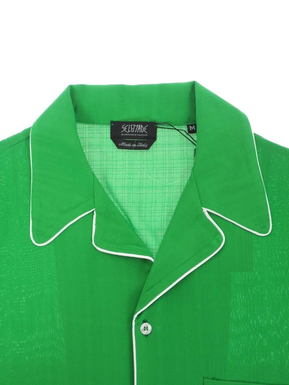 パイピングパジャマシャツ PYJAMA BOWLING SHIRT GREEN