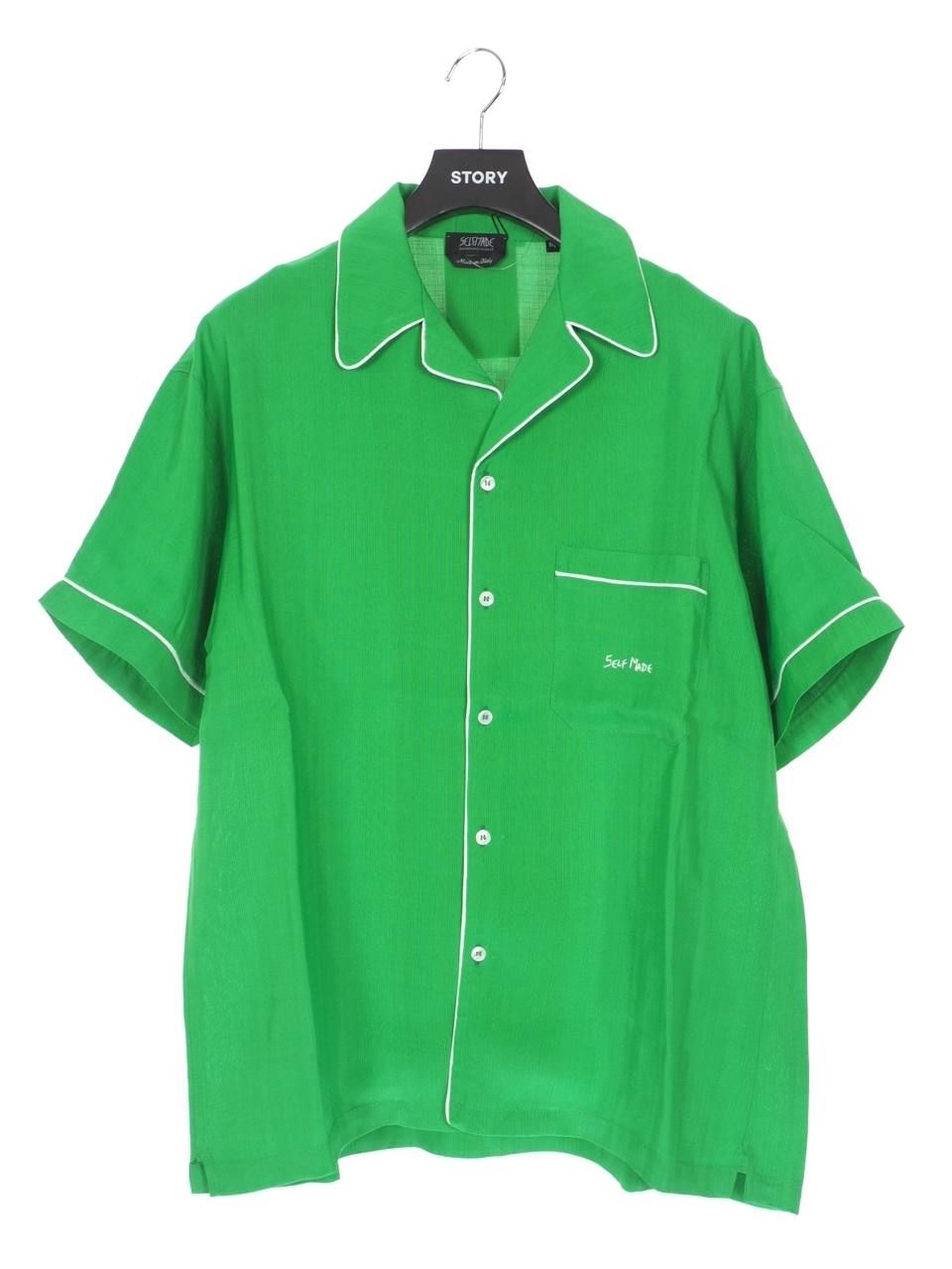 パイピングパジャマシャツ PYJAMA BOWLING SHIRT GREEN