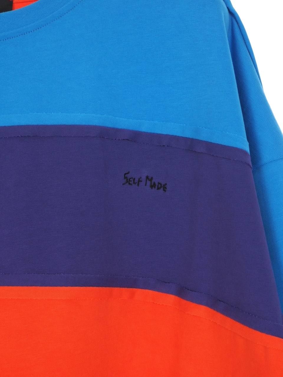 クレイジーパターンTシャツ INTASIA STRIPED T-SHIRT MULTI