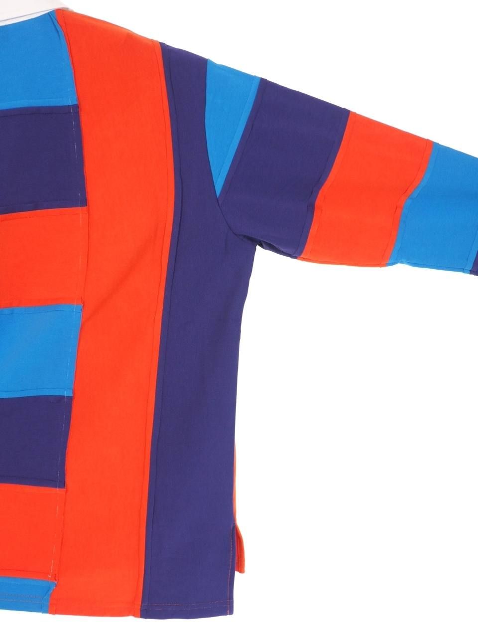 クレイジーパターンラガーシャツ INTASIA STRIPED POLO LONG MULTI