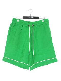 パイピングパジャマショーツ / PYJAMA SHORT / グリーン × ホワイト