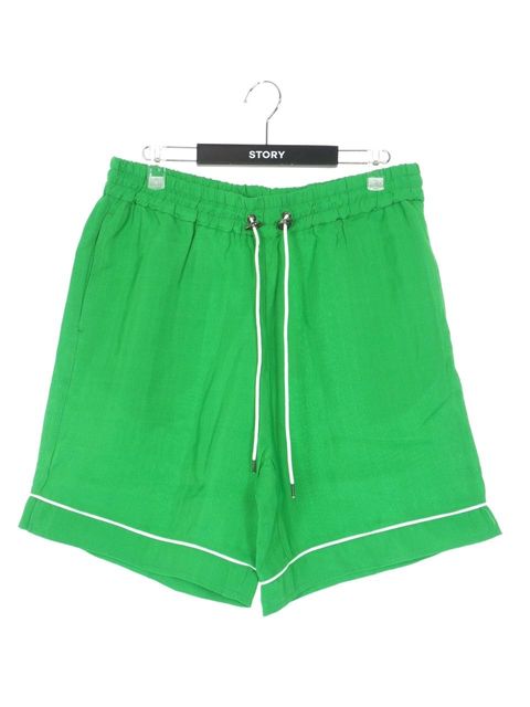 パイピングパジャマショーツ / PYJAMA SHORT / グリーン × ホワイト