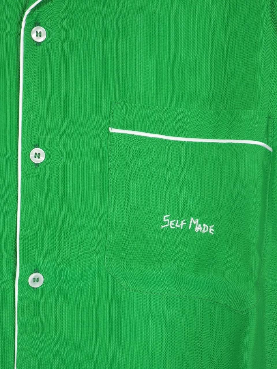 パイピングパジャマシャツ PYJAMA BOWLING SHIRT GREEN