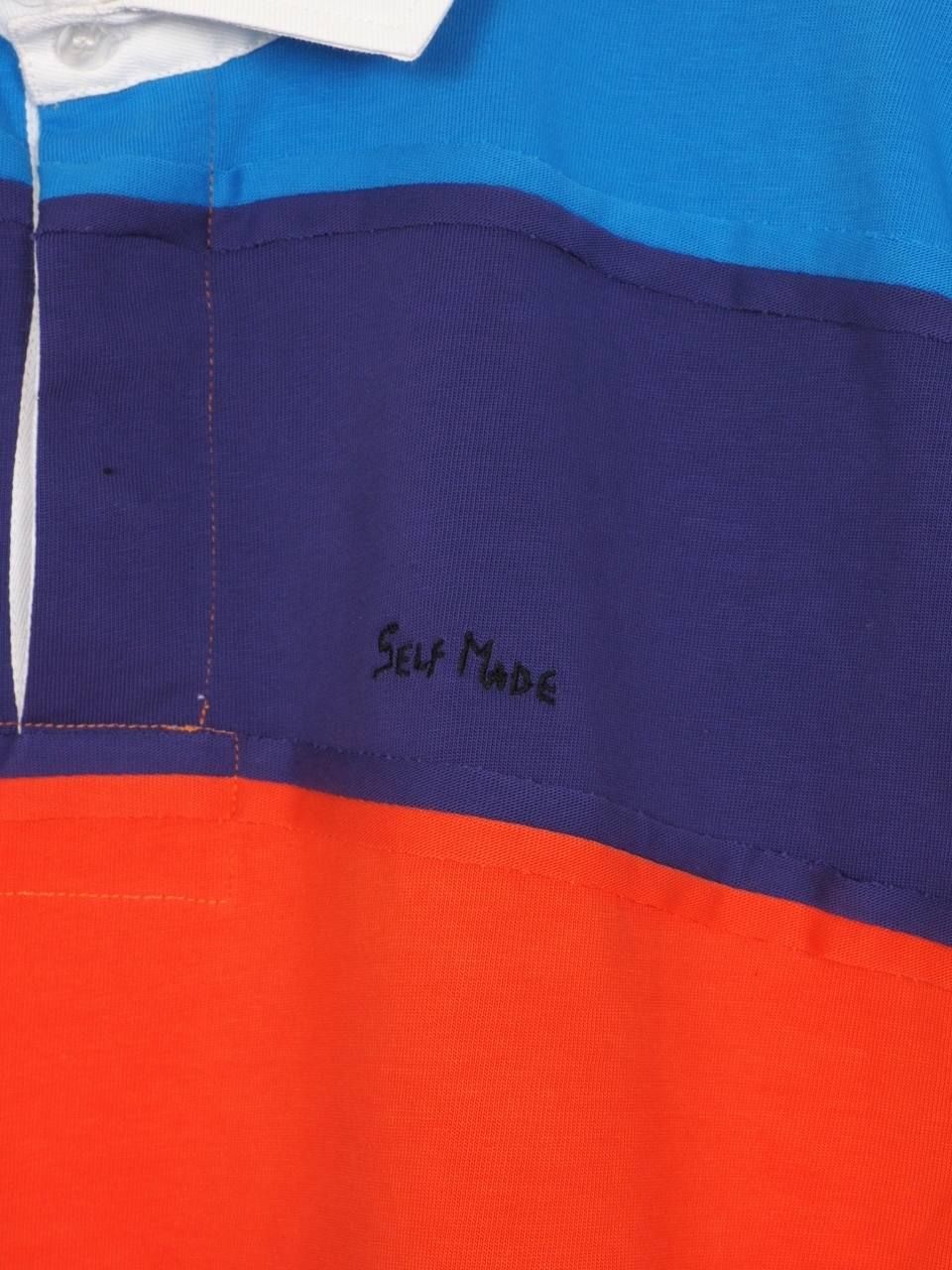 クレイジーパターンラガーシャツ INTASIA STRIPED POLO LONG MULTI