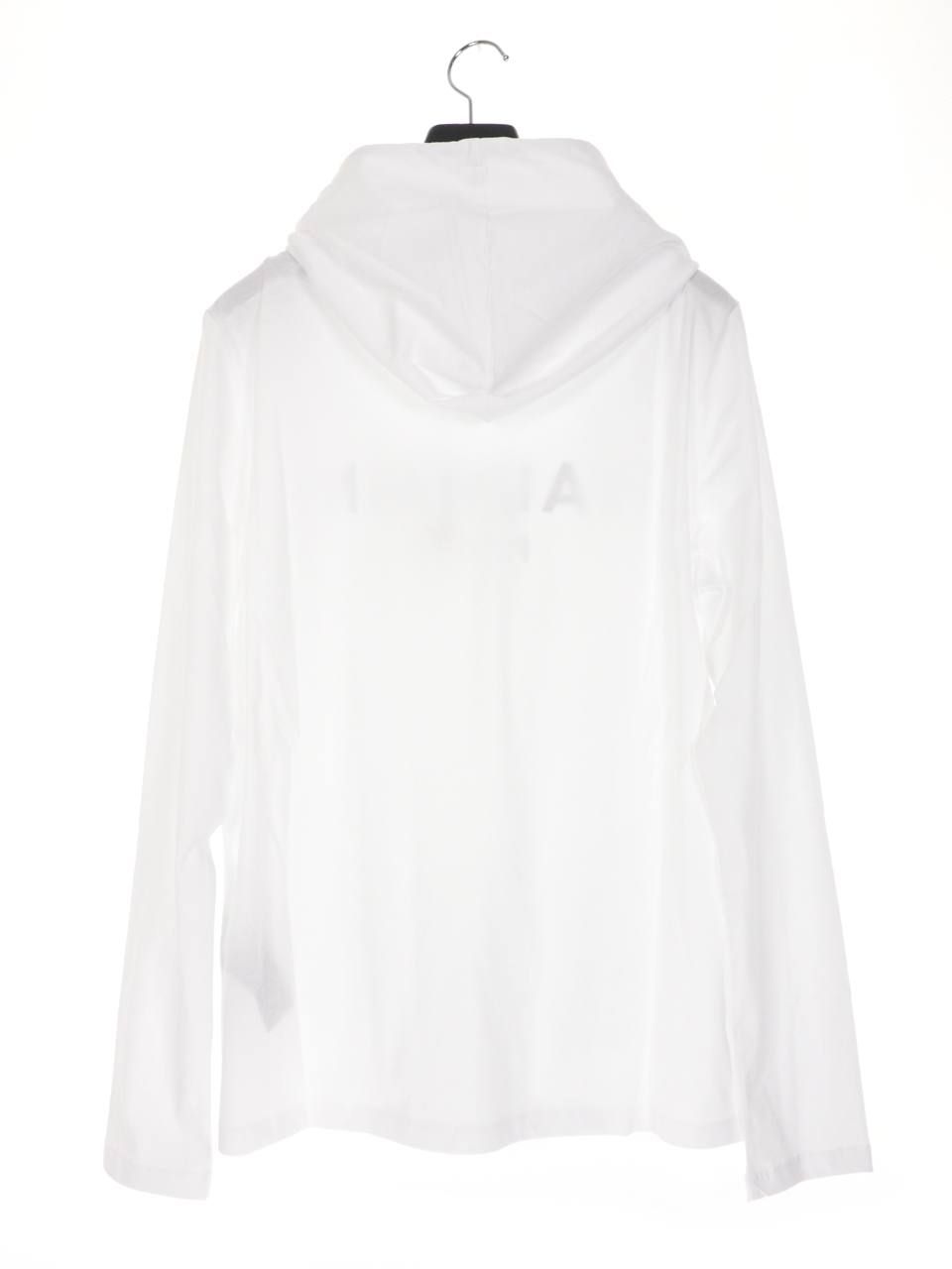シルバーロゴプリント フーデッドカットソー - WHITE