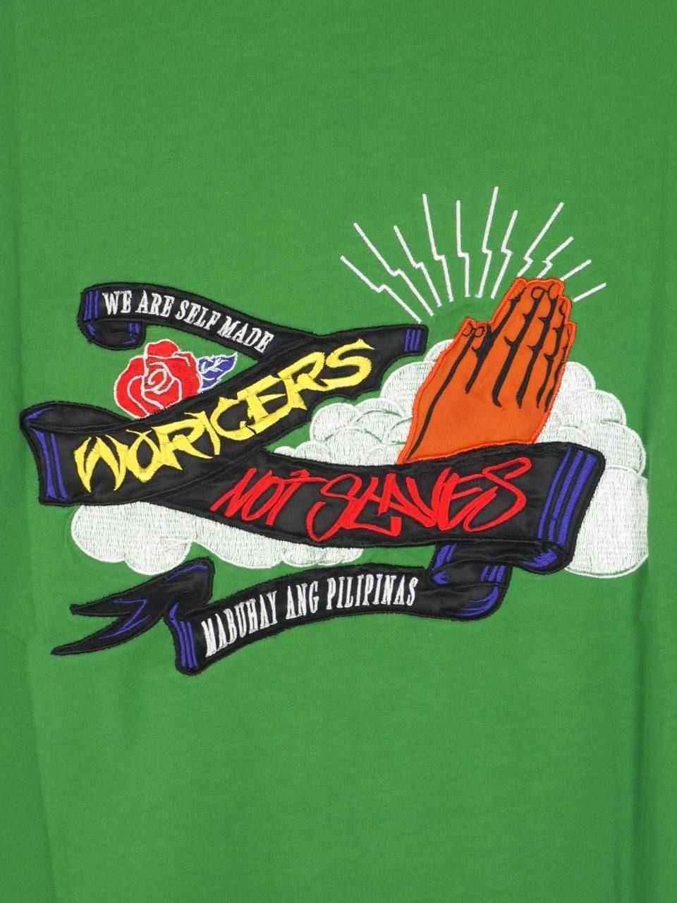 ワーカーズ刺繍 Tシャツ WORKERS T-SHIRT GREEN