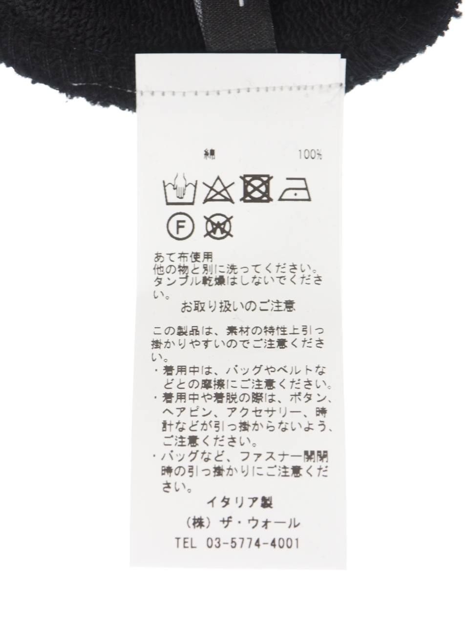 総柄 刺繍プリント ショーツ WRITTINGS SHORT BLACK