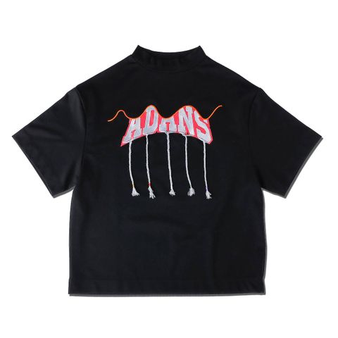 シグネチャーロゴカットソー BRAID EMBROIDERY LOGO TEE - BLACK
