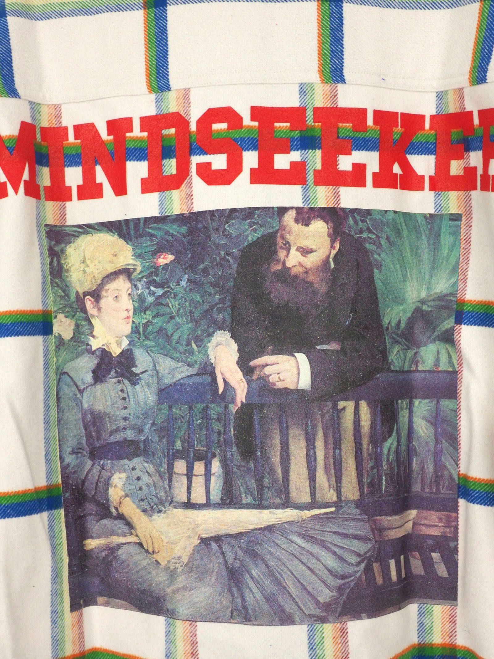 バックプリント レインボーチェックシャツ MANE Rainbow Check LongSleeve Shirt WHITE
