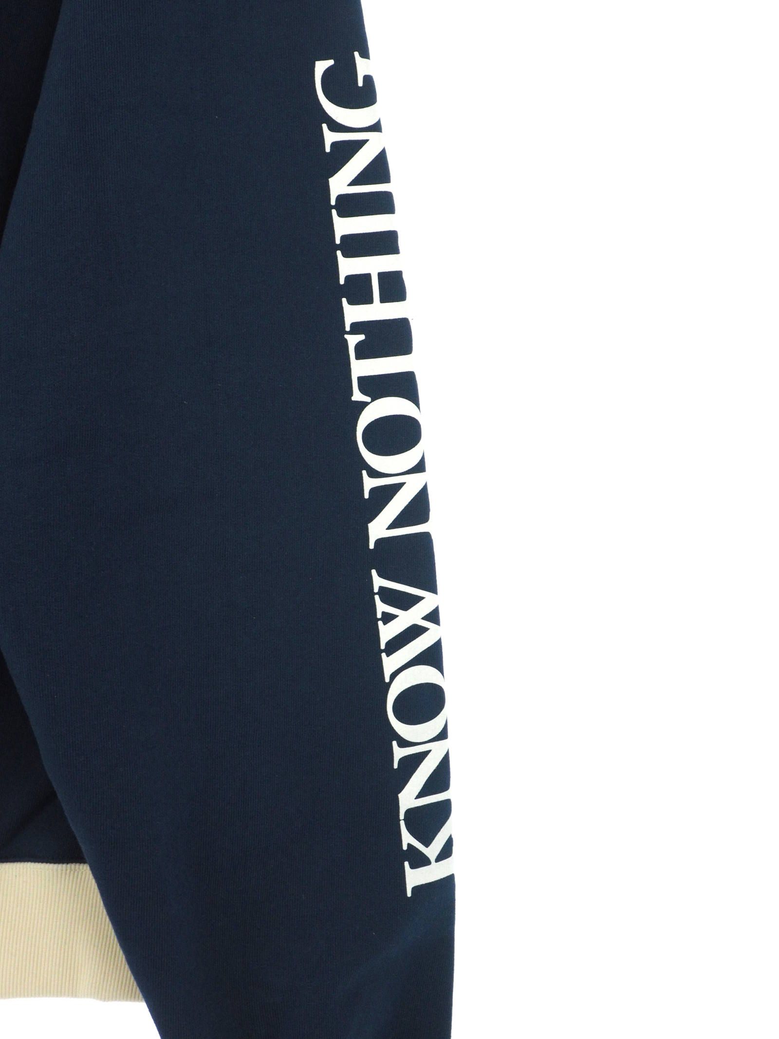 グラフィックプリント プルオーバーパーカー M City Graffiti Mix R Over Size Hoodie BLUE