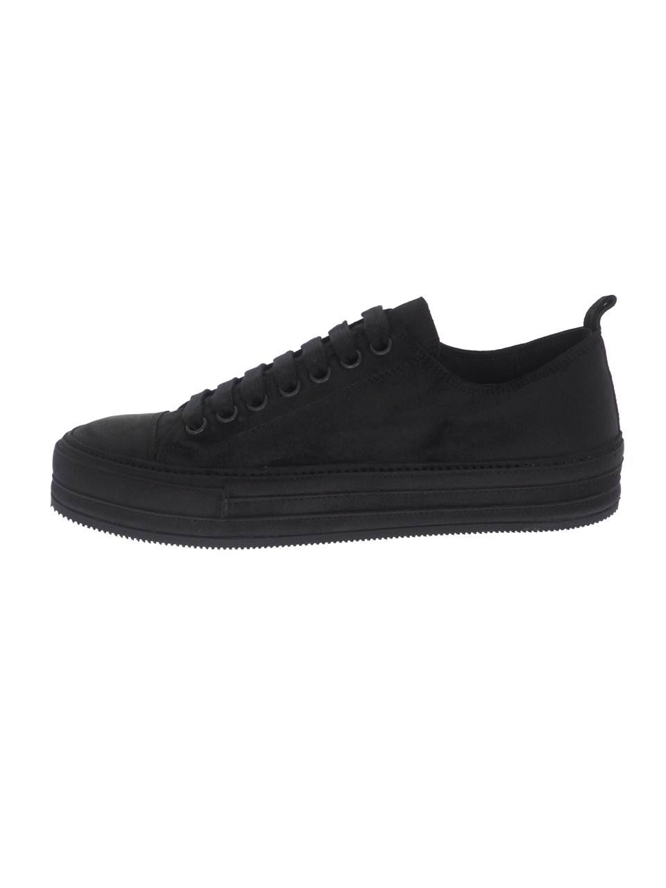 ローカットスニーカー SHOES SCAMOSCIATO INGRASSATO - BLACK -