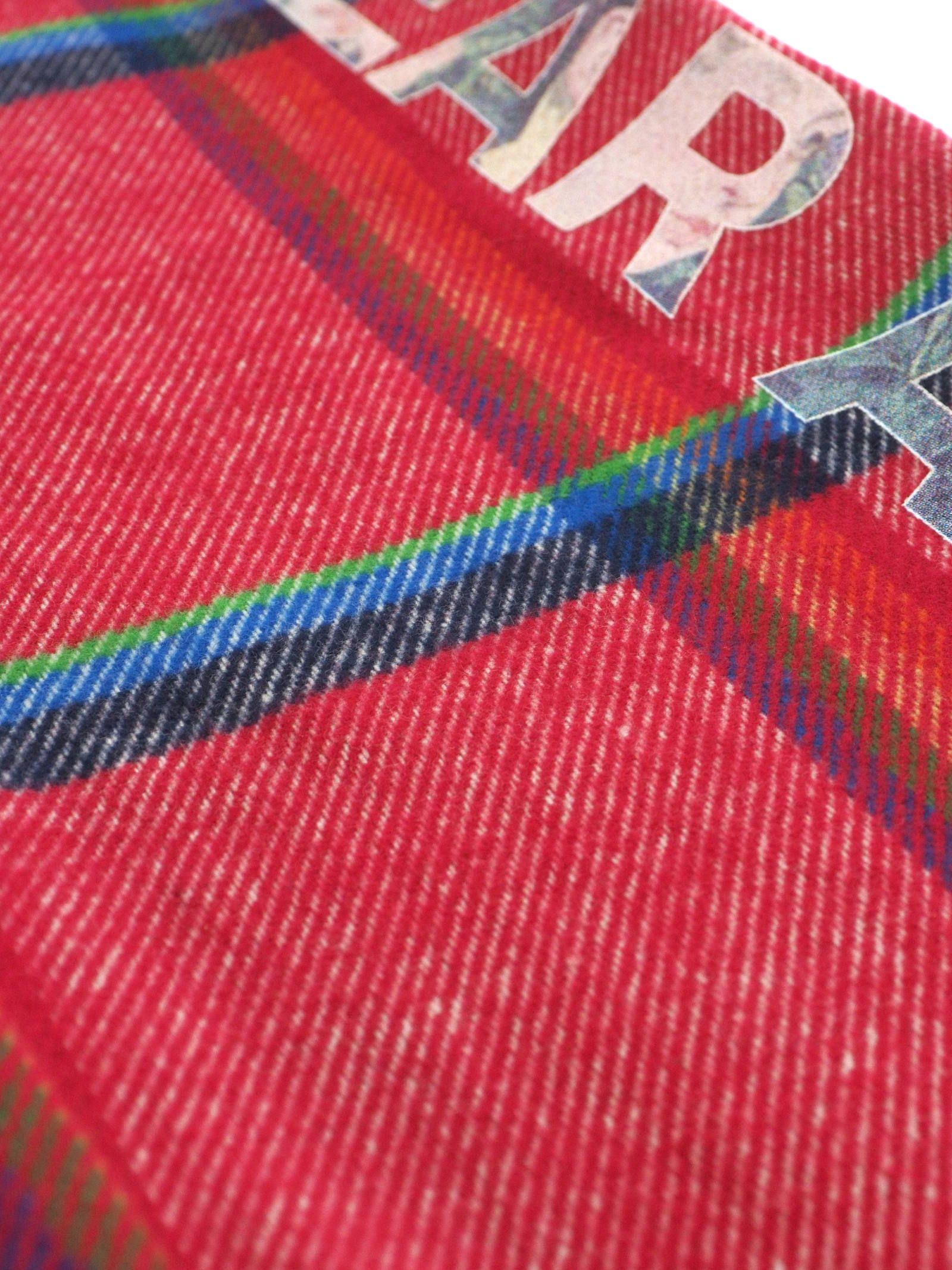 バックプリント レインボーチェックシャツ MANE Rainbow Check LongSleeve Shirt RED