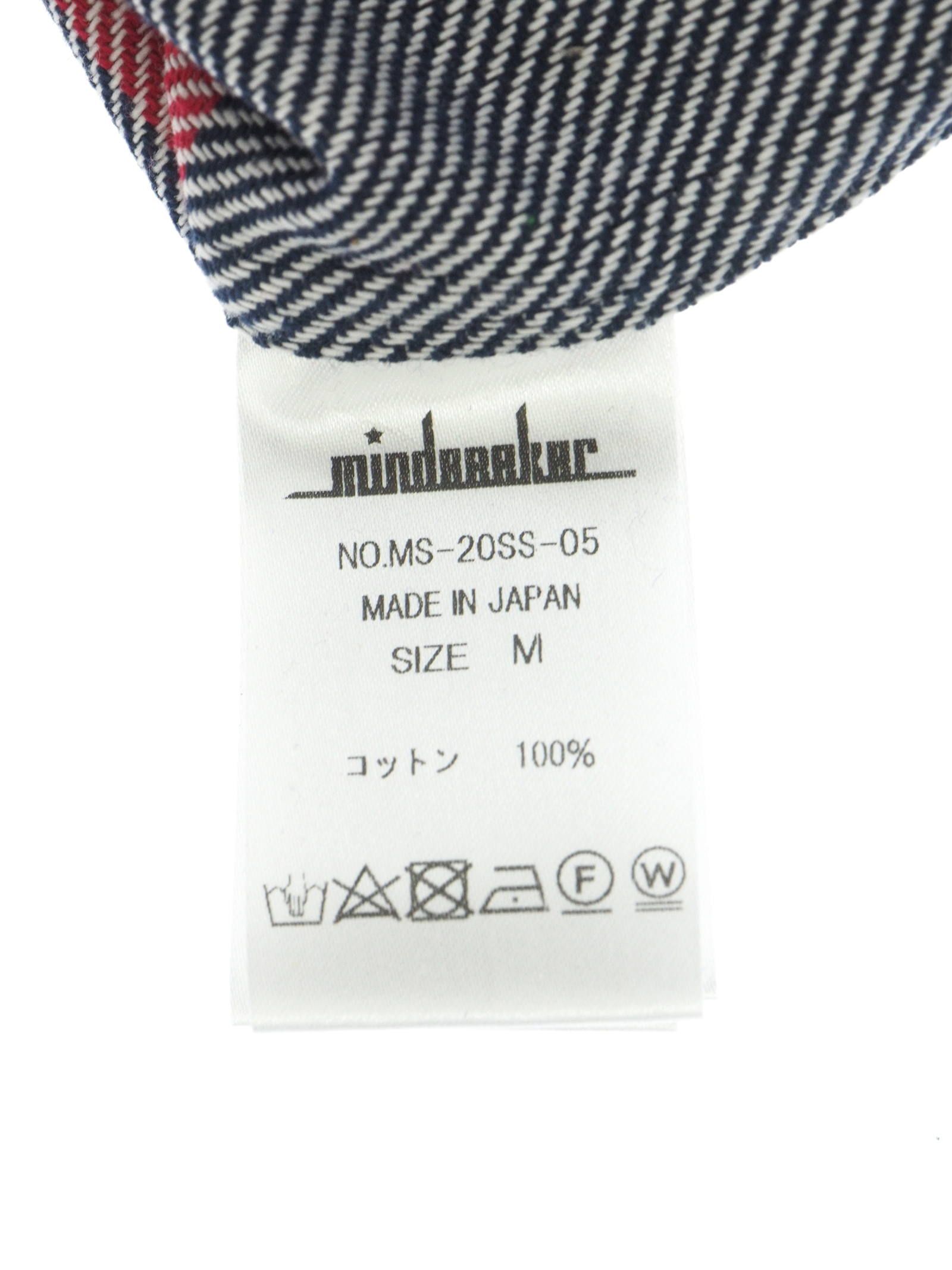 バックプリント レインボーチェックシャツ MANE Rainbow Check LongSleeve Shirt NAVY