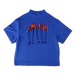 シグネチャーロゴカットソー BRAID EMBROIDERY LOGO TEE - BLUE