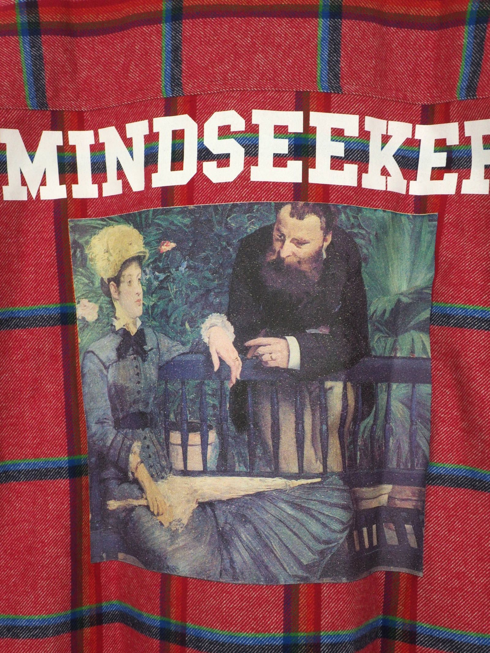 mindseeker - バックプリント レインボーチェックシャツ MANE Rainbow