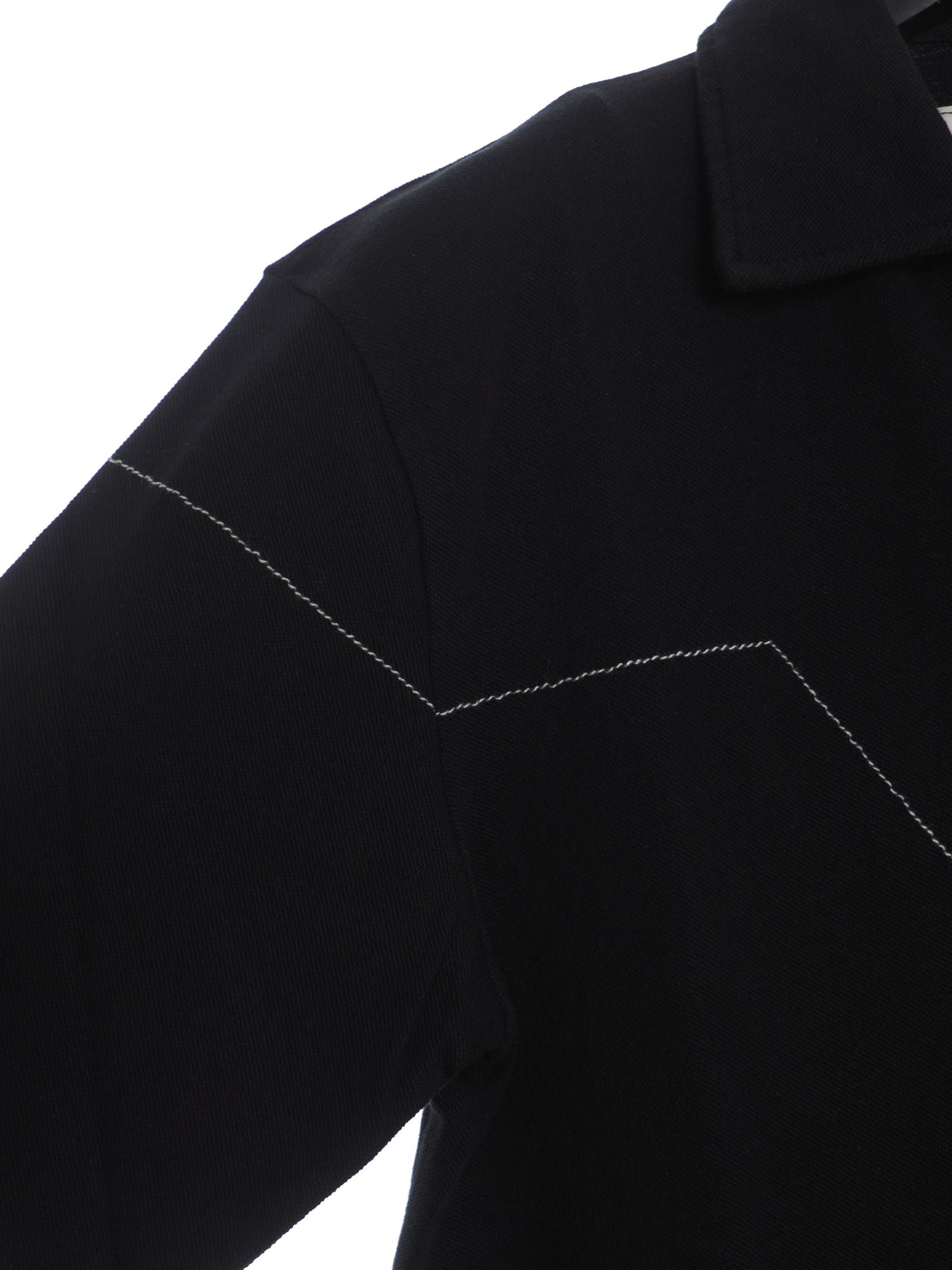 パネルロゴ ポロシャツ RHOMBUS BADGE POLO BLACK