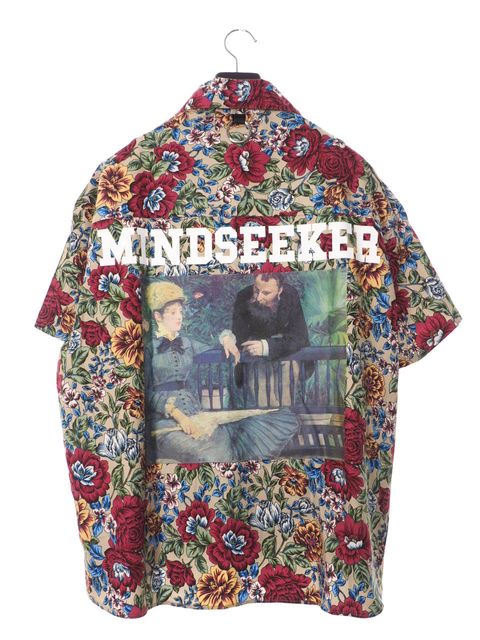 マネグラフィック フラワープリント 半袖 シャツ MANE Flower Short Sleeve Shirt BEIGE