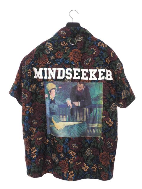 マネグラフィック フラワープリント 半袖 シャツ MANE Flower Short Sleeve Shirt BLACK