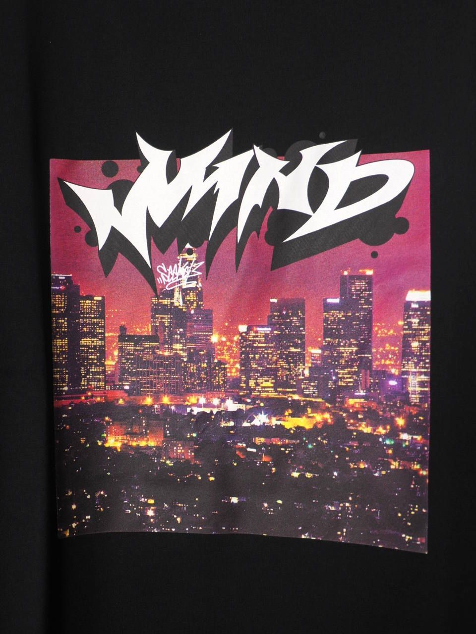 シティグラフィック 長袖 Tシャツ M City Graffiti Long Sleeve Tee BLACK