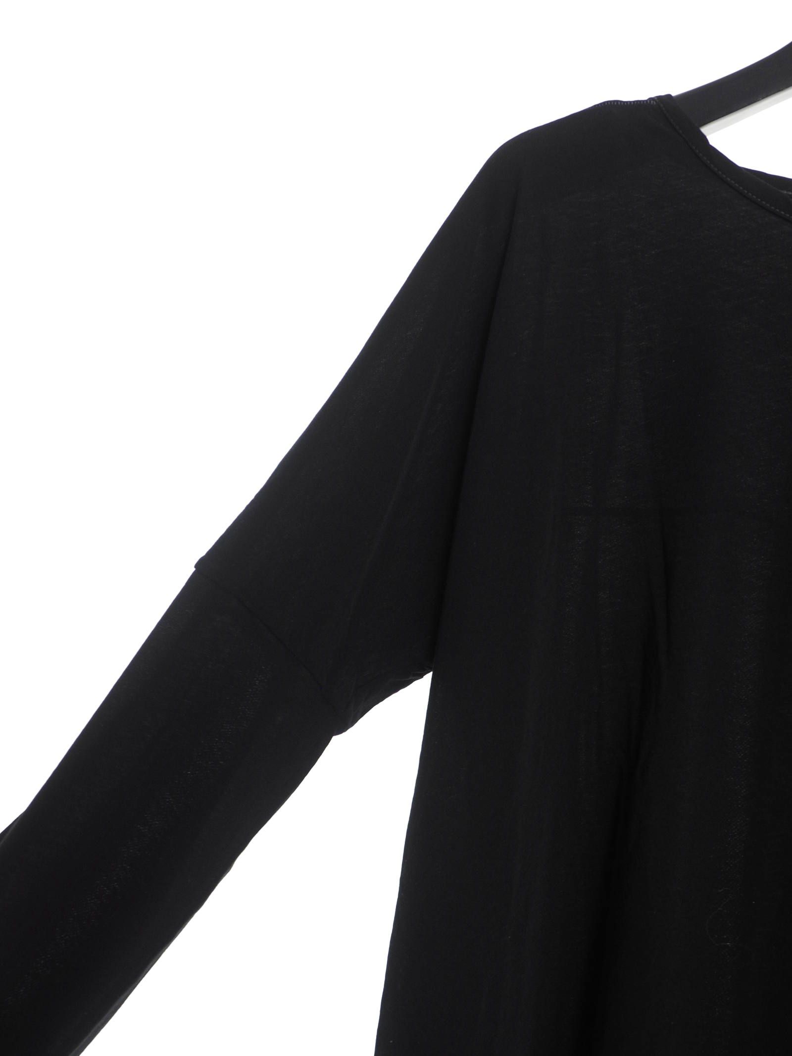 ルーズシルエット カットオフ ドルマンカットソー / DOLMAN L/S / ブラック