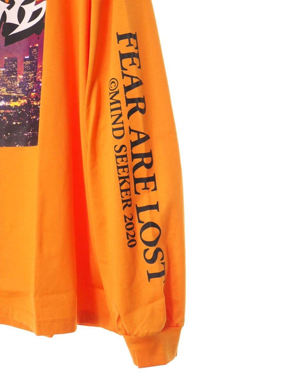 シティグラフィック 長袖 Tシャツ M City Graffiti Long Sleeve Tee ORANGE