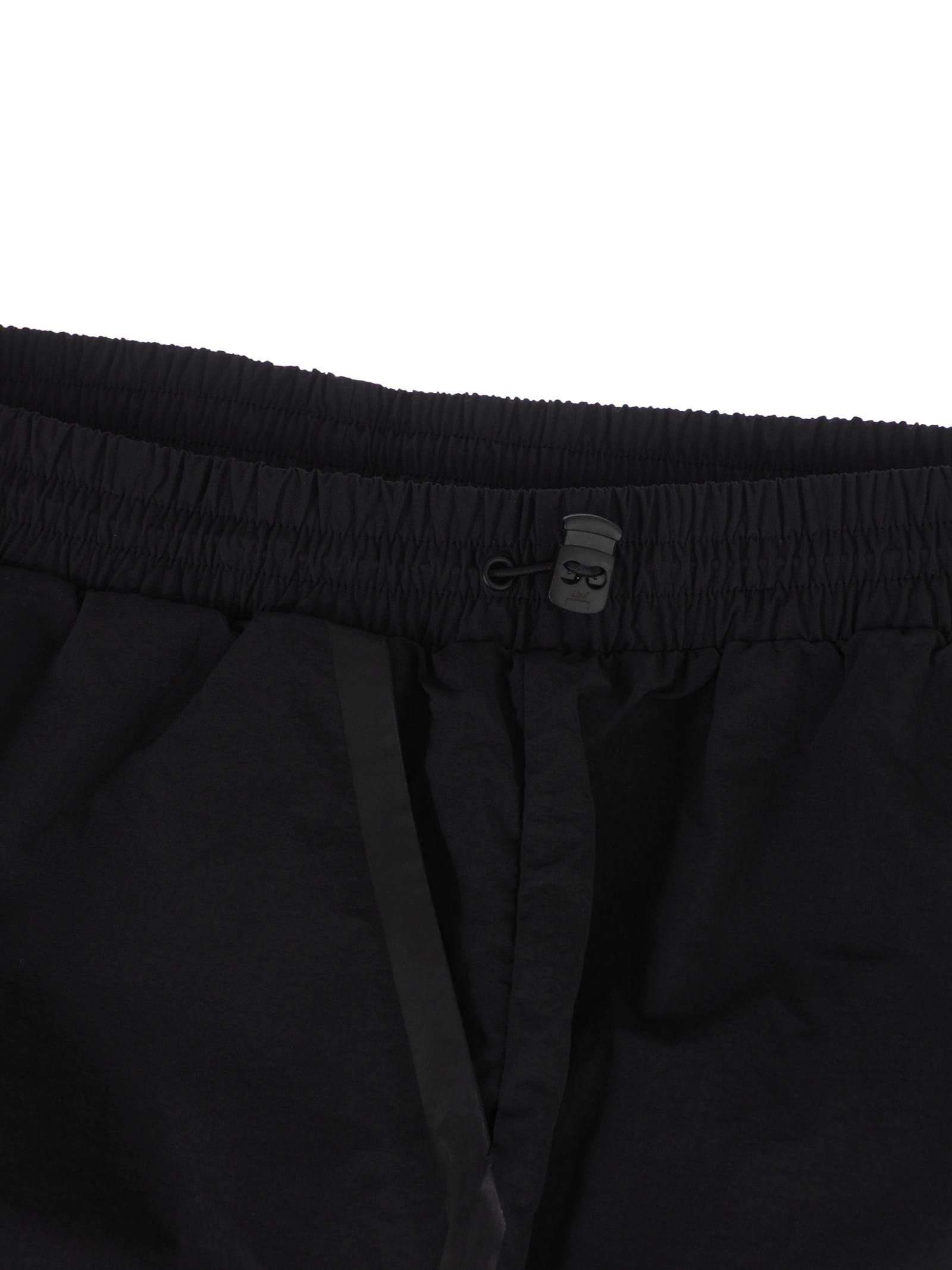 テーププリント ストレート トラックパンツ BRACKET TAPED TRACK PANTS BLACK