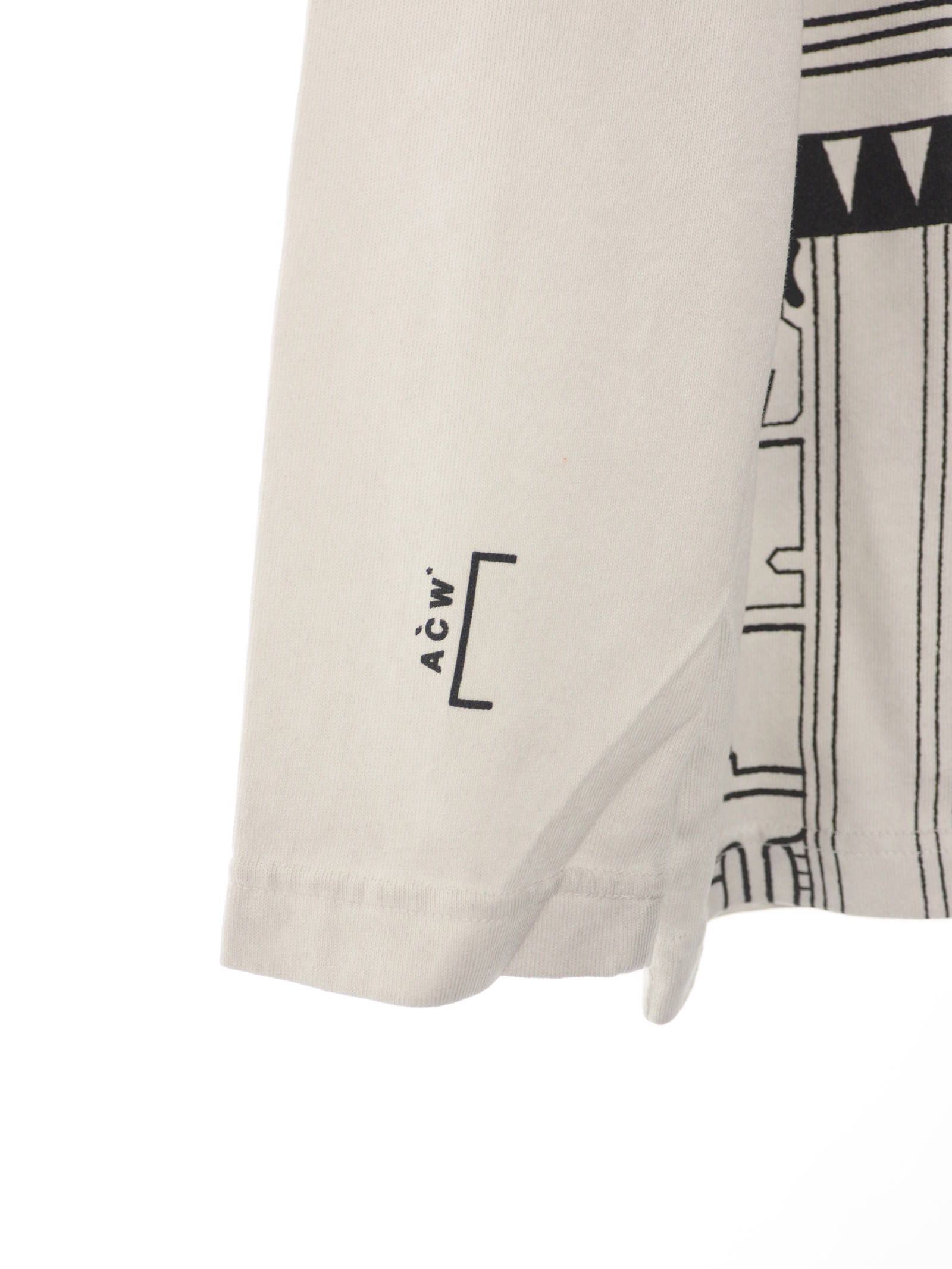メカニカルプリント 長袖 Tシャツ BLUEPRINT LONG SLEEVE T-SHIRT ALMOND MILK