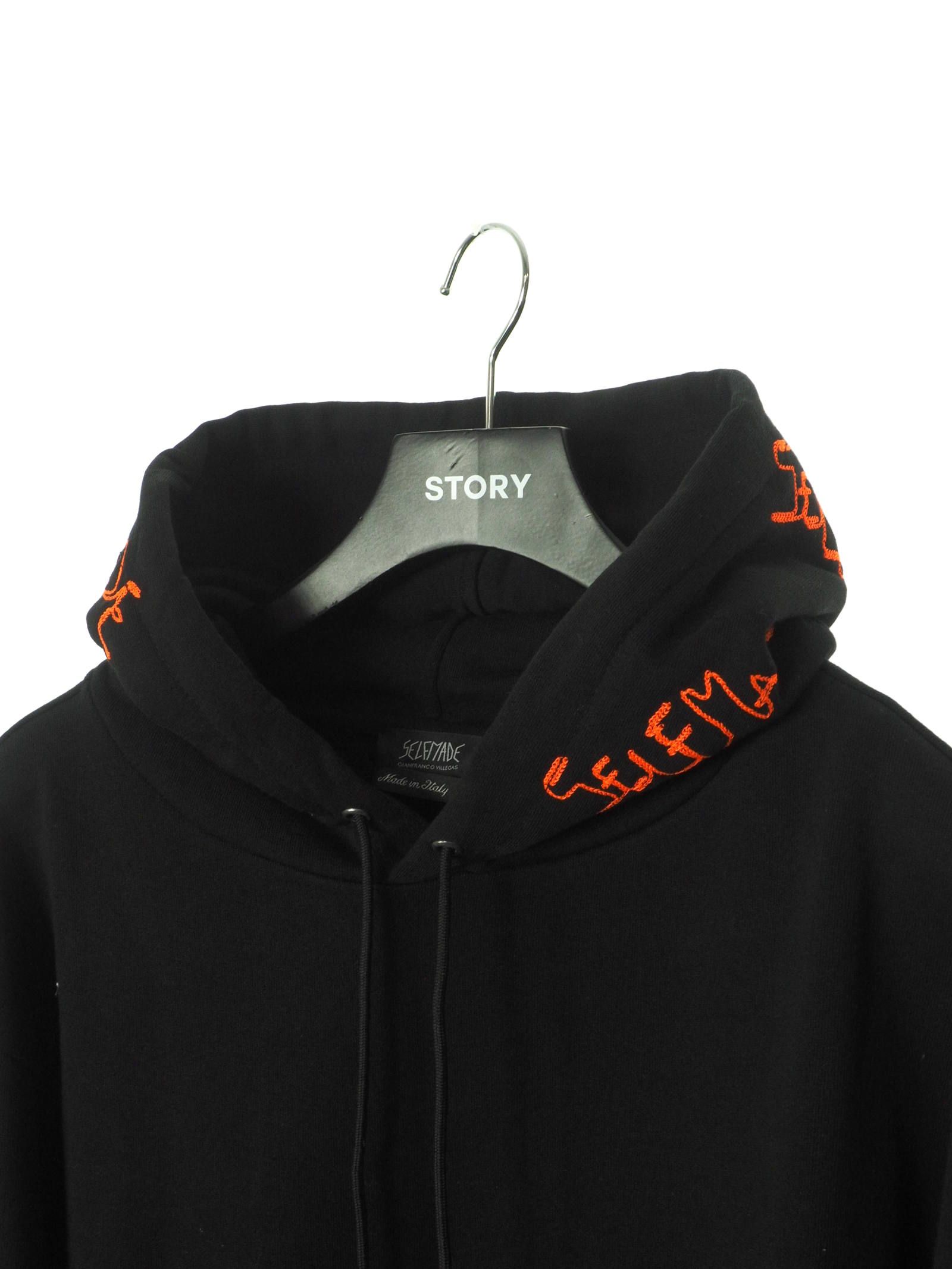 フードロゴ刺繍 オーバーサイズパーカー SELF MADE ICONIC HOODIE