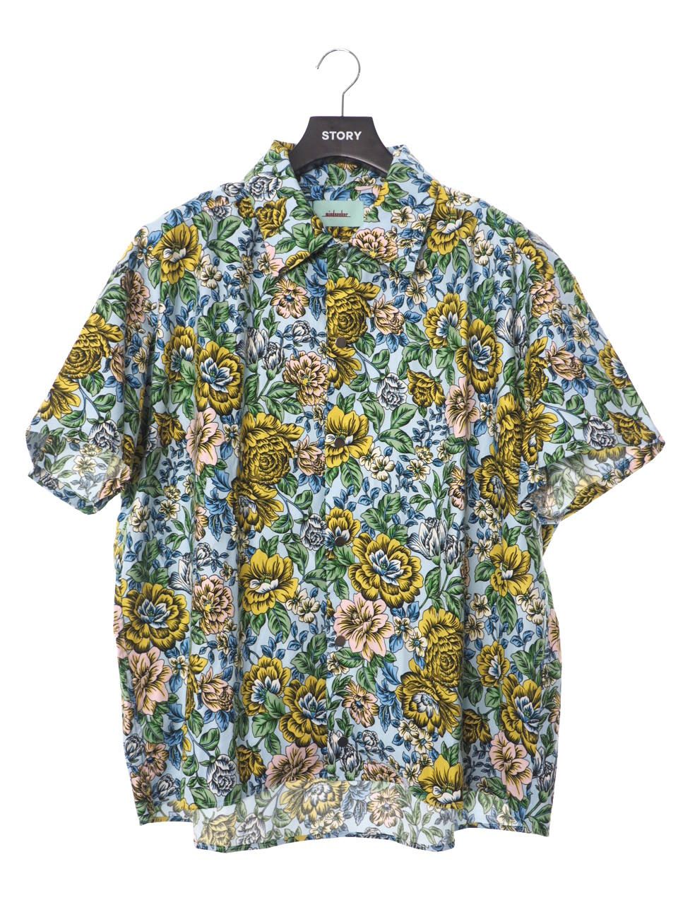 mindseeker - マネグラフィック フラワープリント 半袖 シャツ MANE Flower Short Sleeve Shirt BLACK  | STORY