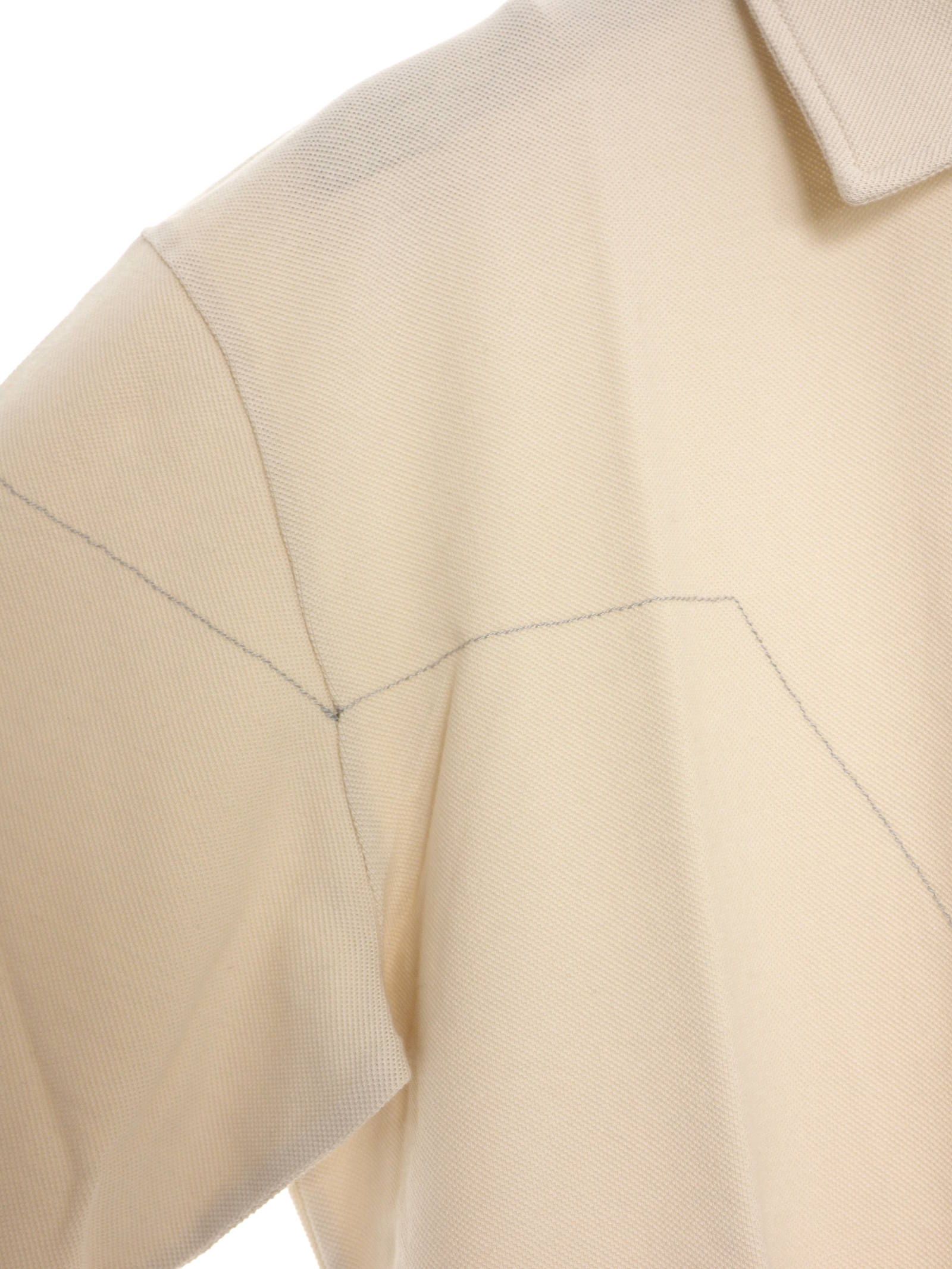 パネルロゴ ポロシャツ / RHOMBUS BADGE POLO MOONBEAM / ベージュ × シルバー