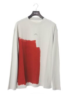 ブロックペイント 長袖 Tシャツ BLOCK PAINTED T-SHIRT GREY VIOLET