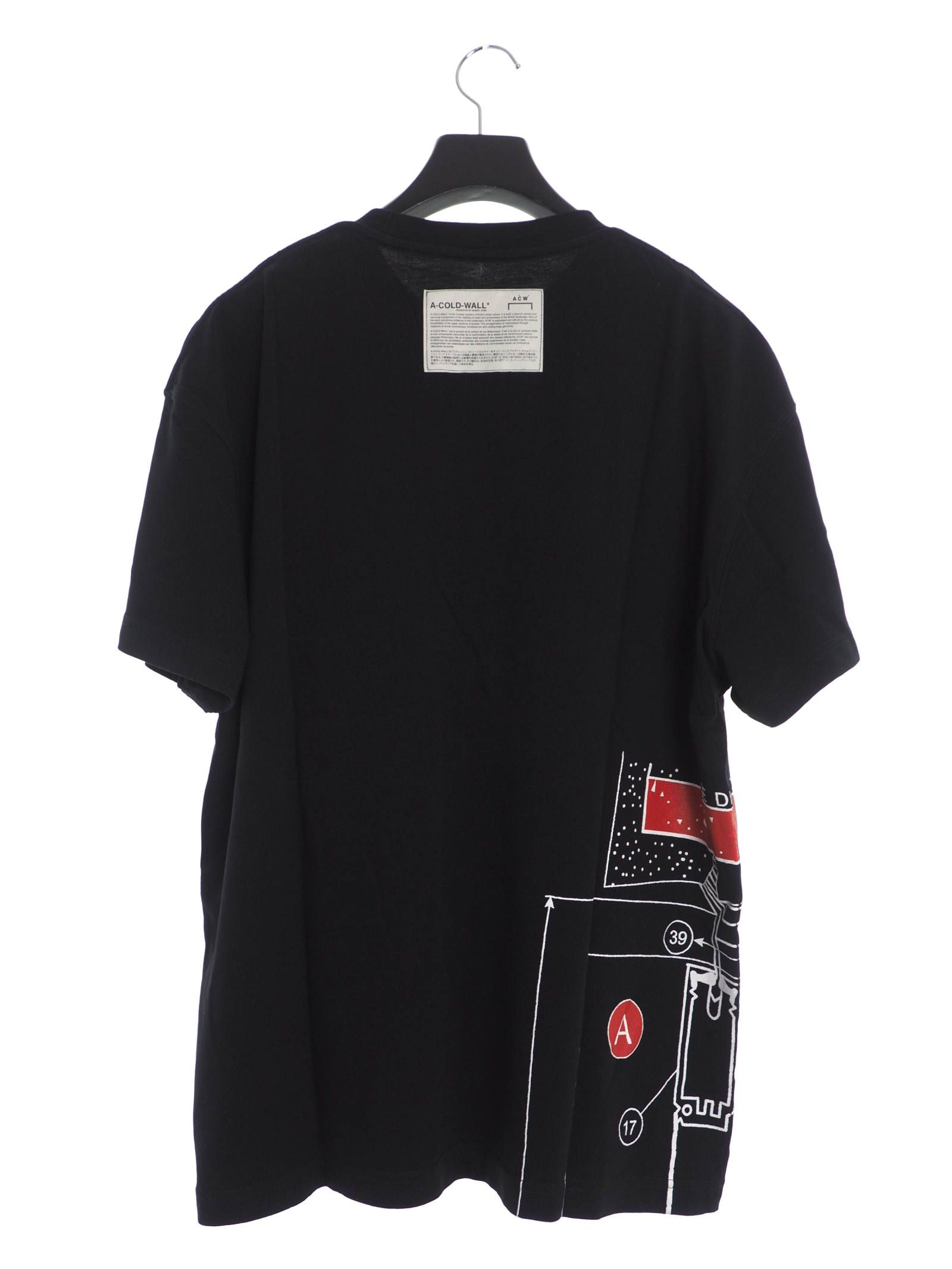 メカニカルプリント 半袖 Tシャツ BLUEPRINT T-SHIRT BLACK