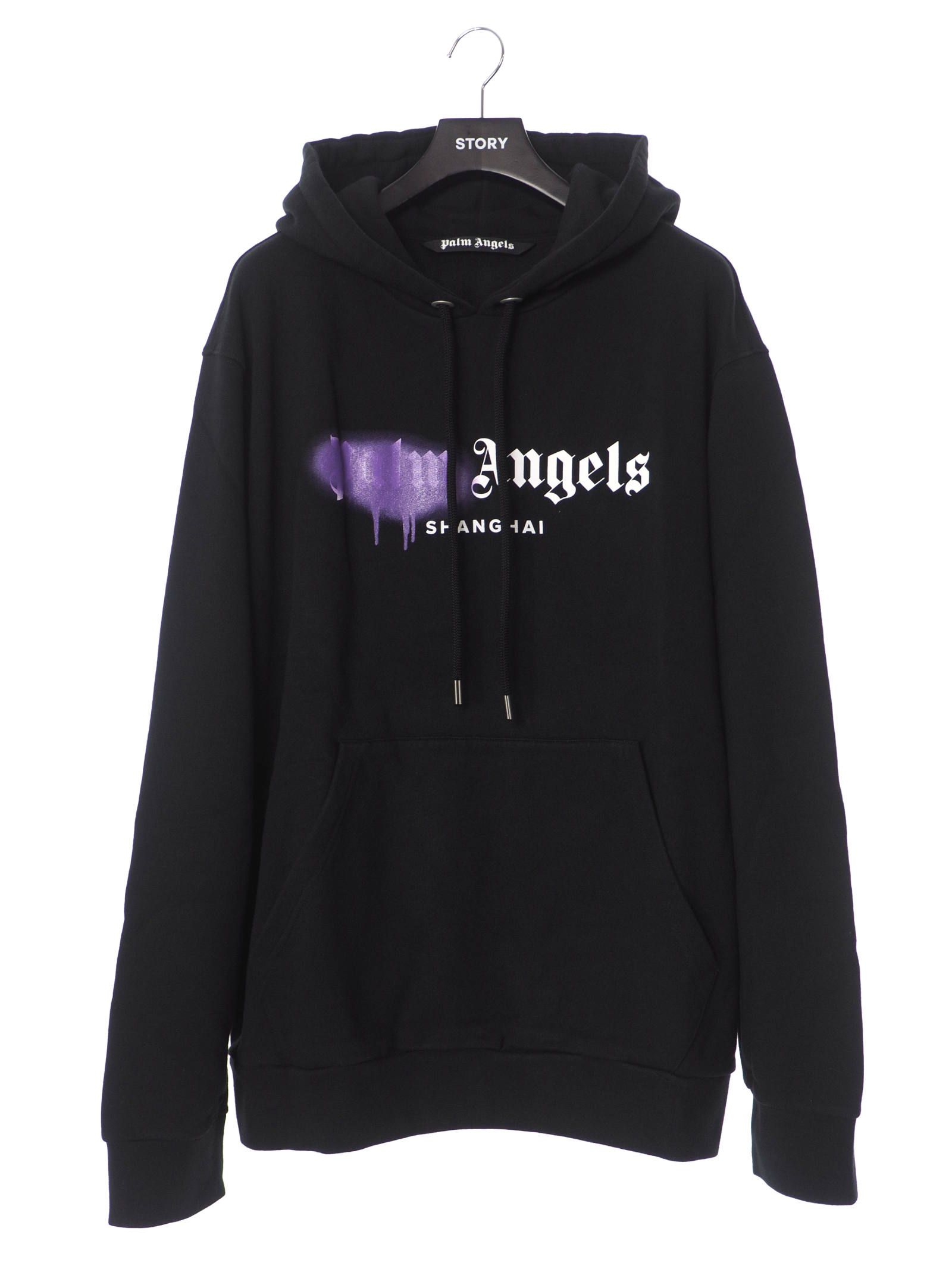 SALE／96%OFF】 Palm angels パーカー スプレーロゴ パープル tdh