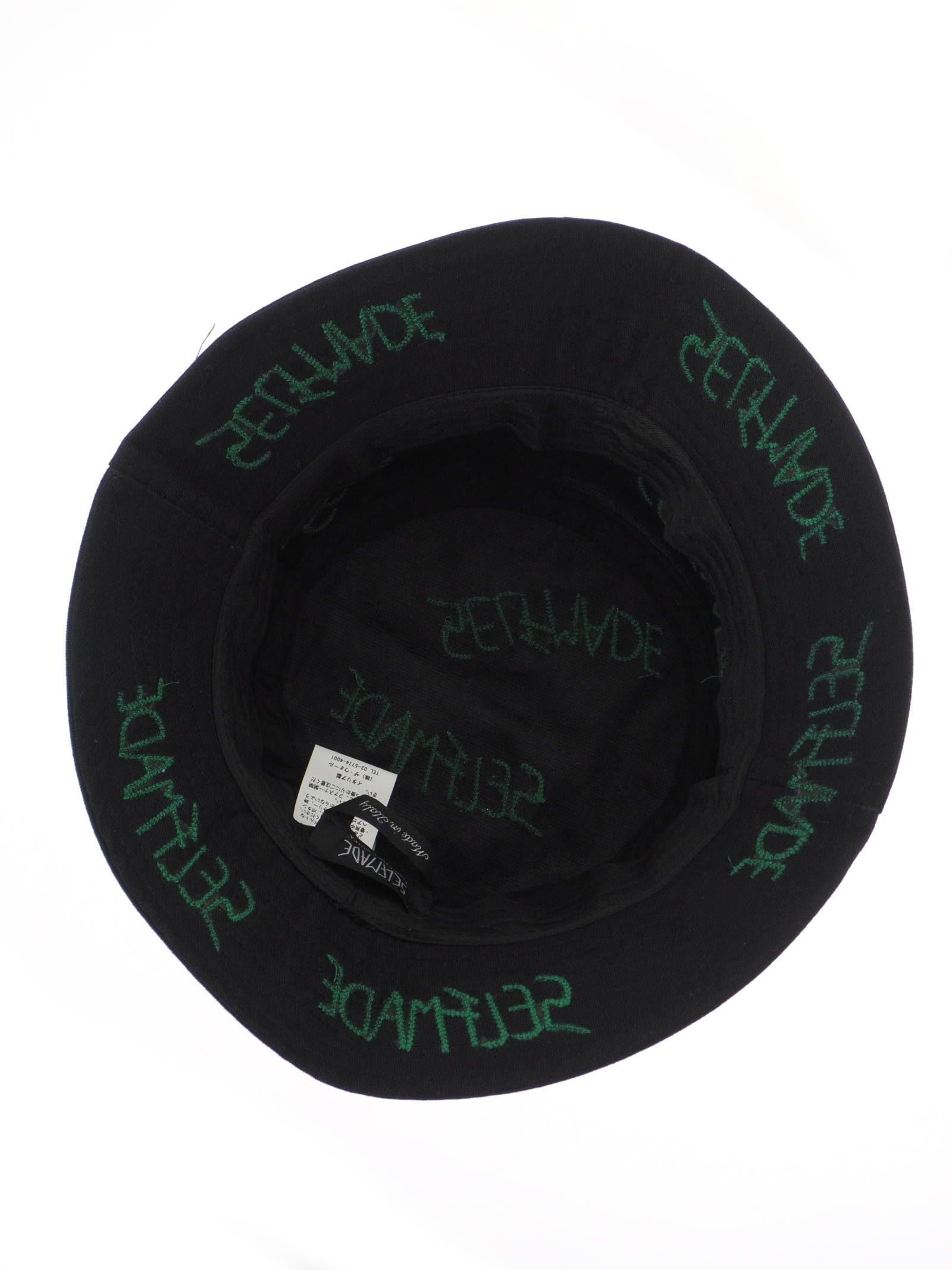 総ロゴ刺繍 バケットハット ICONIC BUCKET HAT - BLACK × GREEN