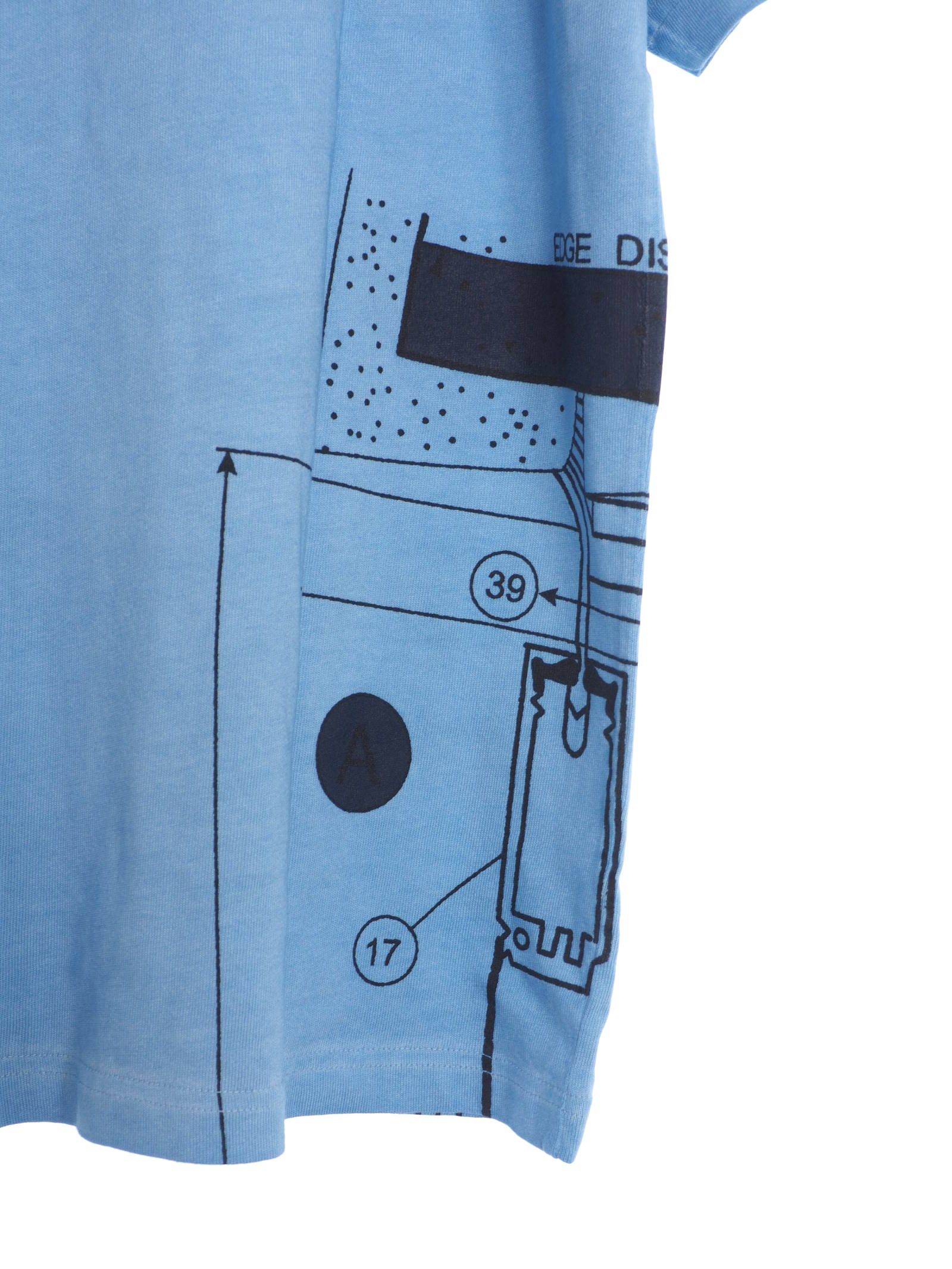 メカニカルプリント 半袖 Tシャツ BLUEPRINT T-SHIRT NIAGRA