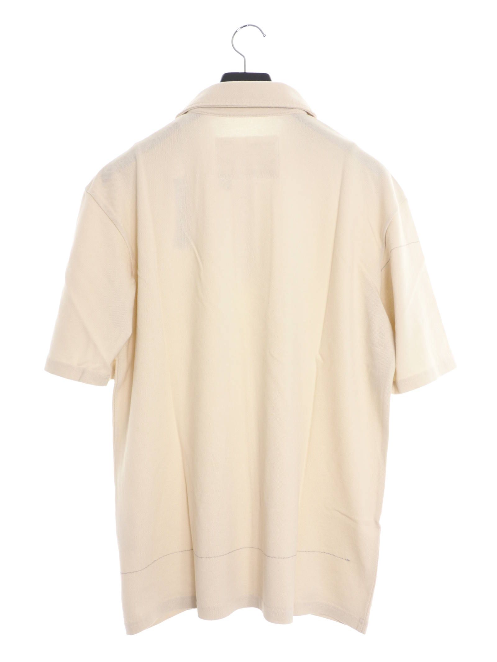 パネルロゴ ポロシャツ / RHOMBUS BADGE POLO MOONBEAM / ベージュ × シルバー