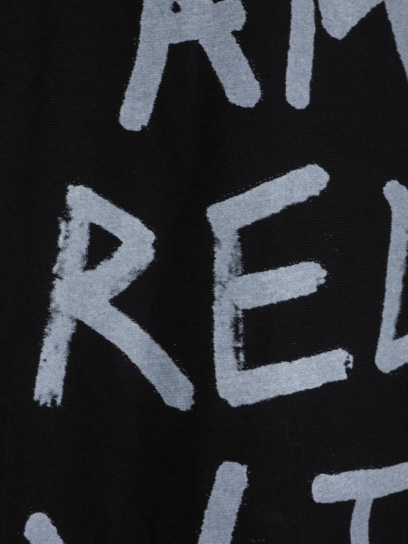 テキストプリント 半袖 Tシャツ ”I AM RED WITH LOVE” T-SHIRT BLACK