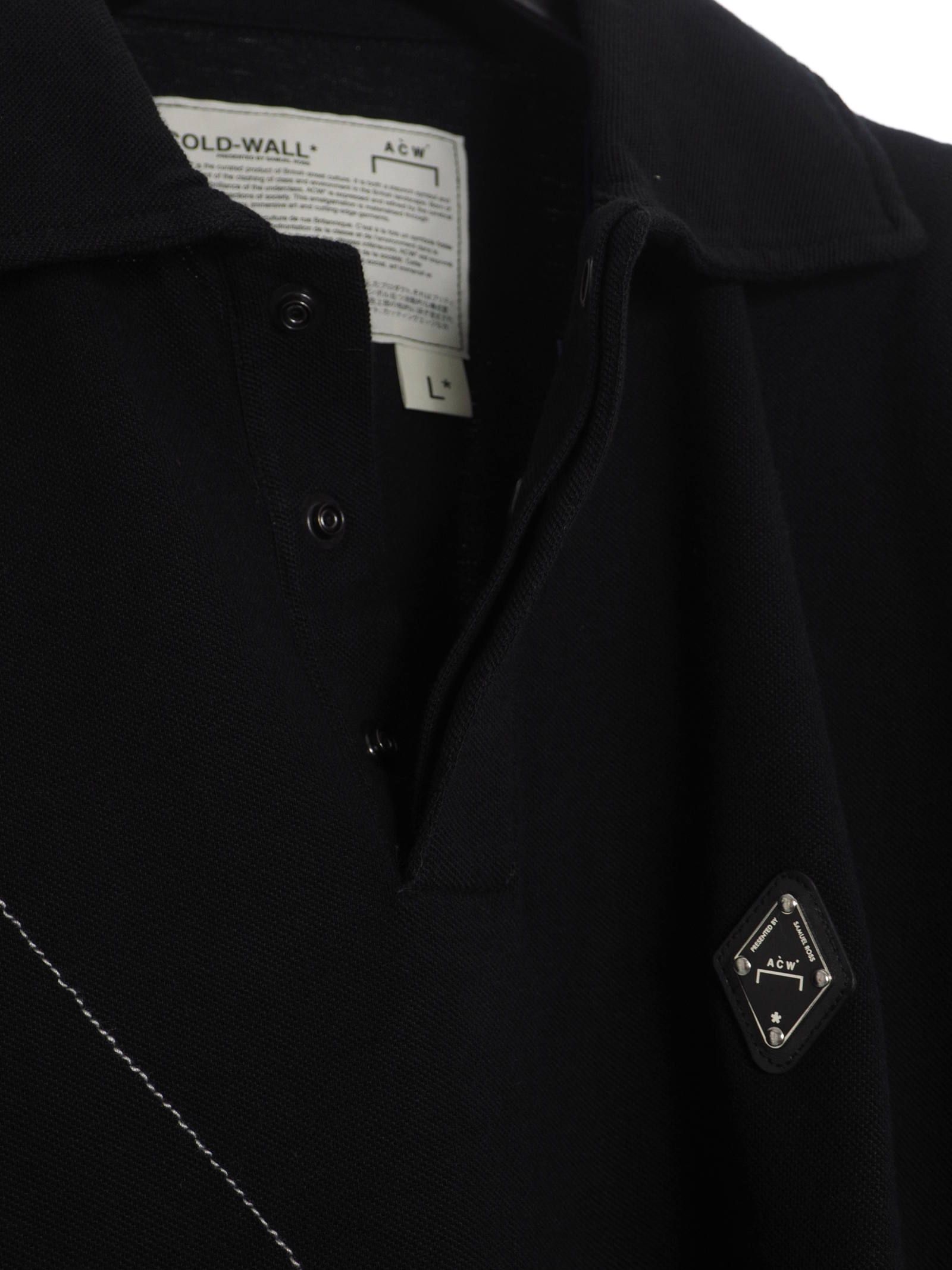 パネルロゴ ポロシャツ RHOMBUS BADGE POLO BLACK