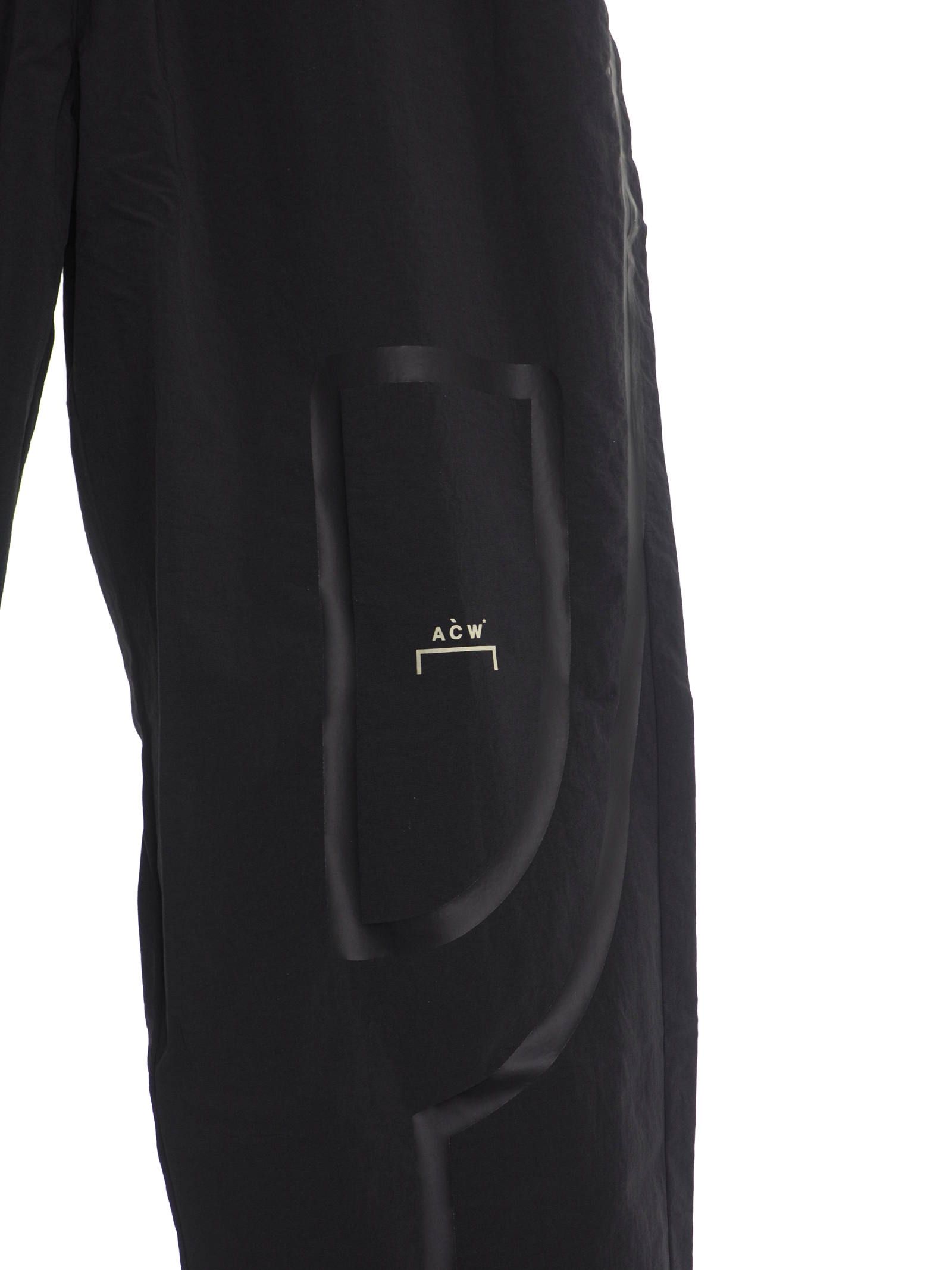 テーププリント ストレート トラックパンツ BRACKET TAPED TRACK PANTS BLACK