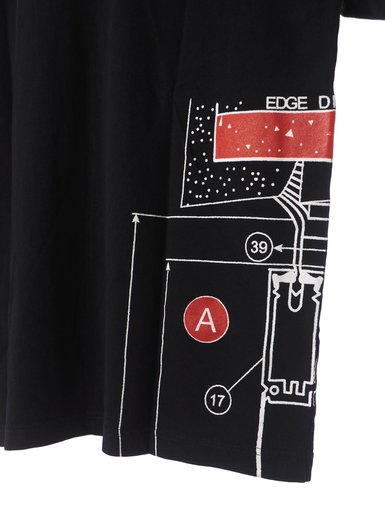メカニカルプリント 長袖 Tシャツ BLUEPRINT LONG SLEEVE T-SHIRT BLACK