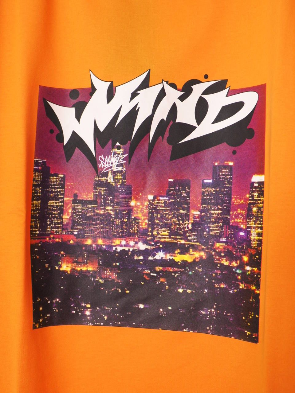 シティグラフィック 長袖 Tシャツ M City Graffiti Long Sleeve Tee ORANGE