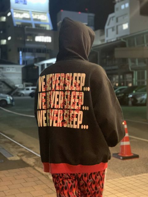 ボックスロゴ オーバーサイズ パーカー Box Logo Mix R Over Size Hoodie BLACK