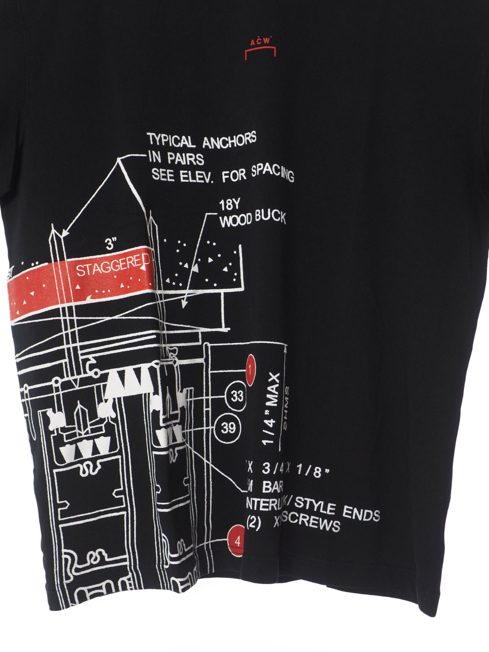 メカニカルプリント 長袖 Tシャツ BLUEPRINT LONG SLEEVE T-SHIRT BLACK