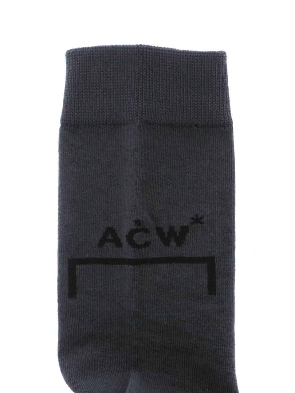ロゴソックス / BLOCK LOGO SOCK / チャコールグレー × ブラック