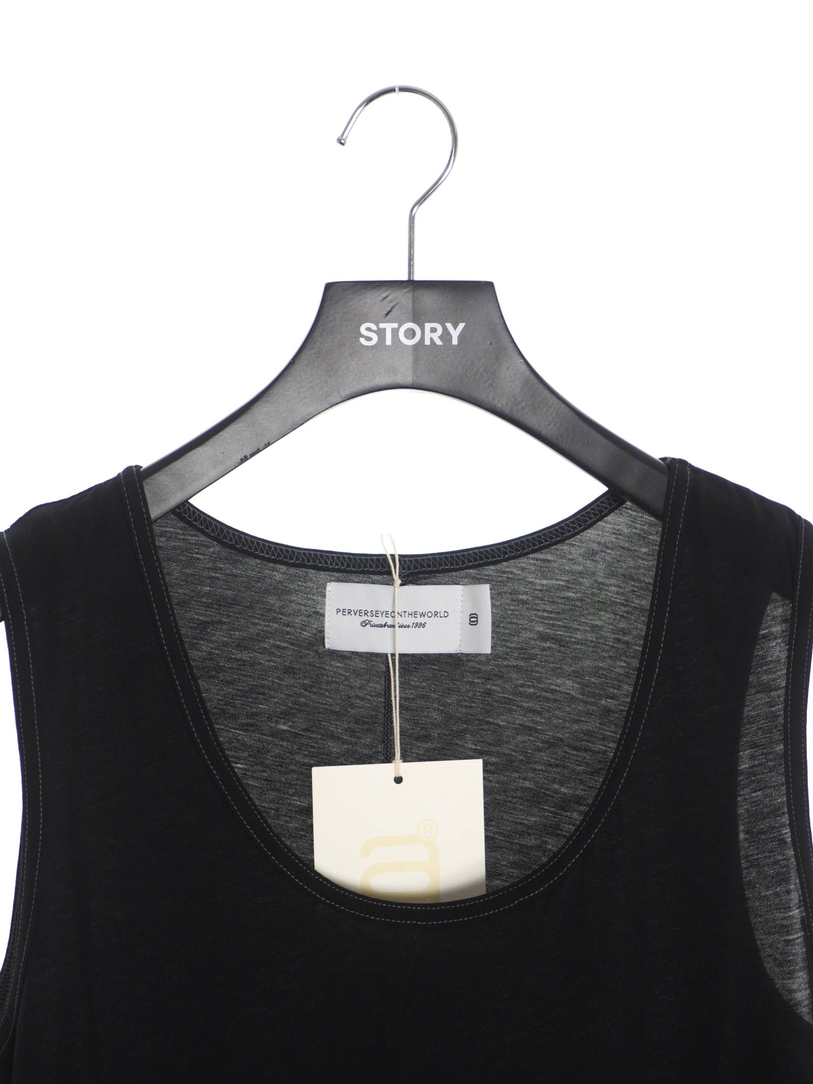 ロングタンクトップ LONG TANK TOP - BLACK