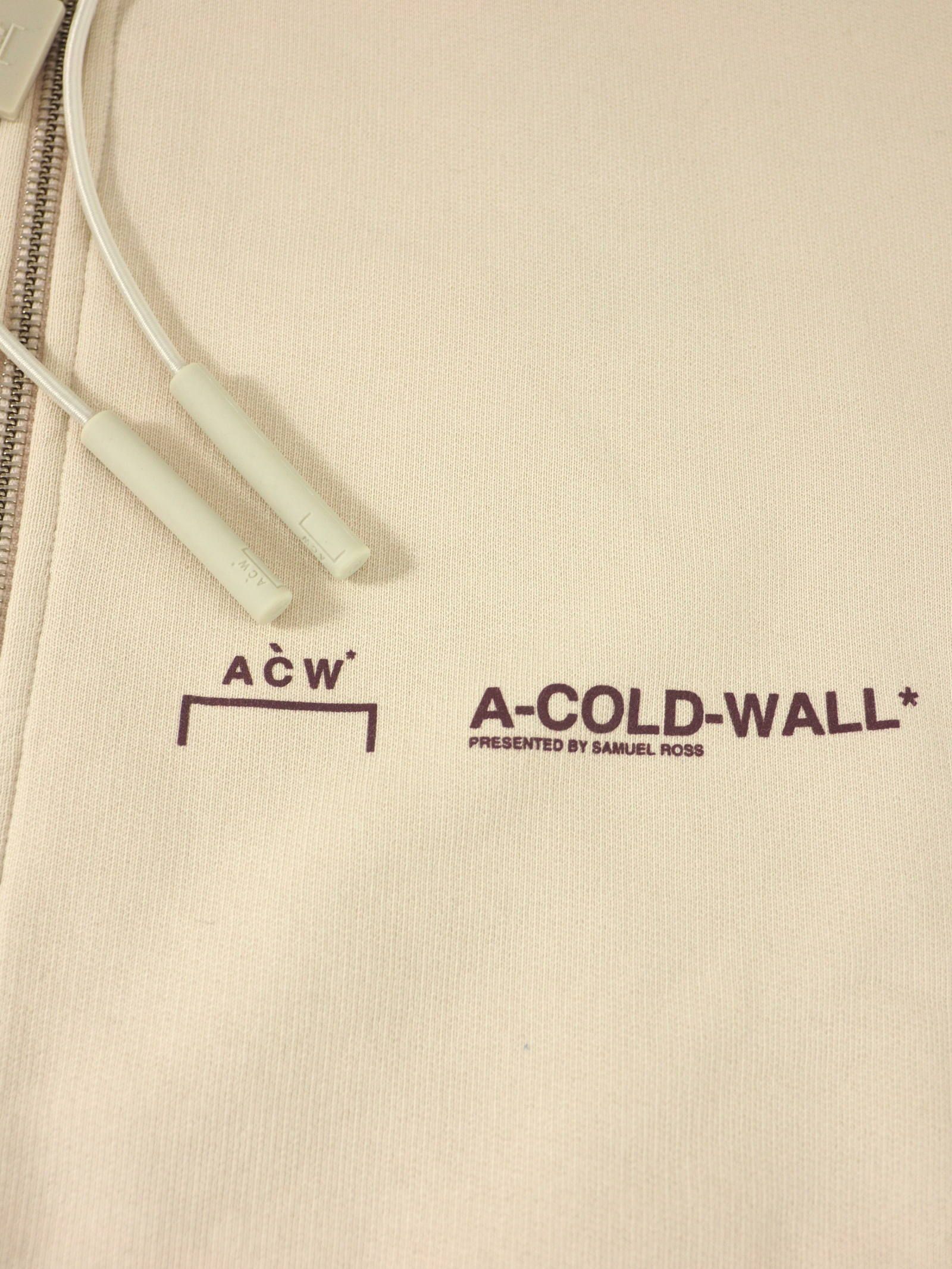 A-COLD-WALL* - ロゴジップフーディー パーカー LOGO ZIP HOODY ALMOND 