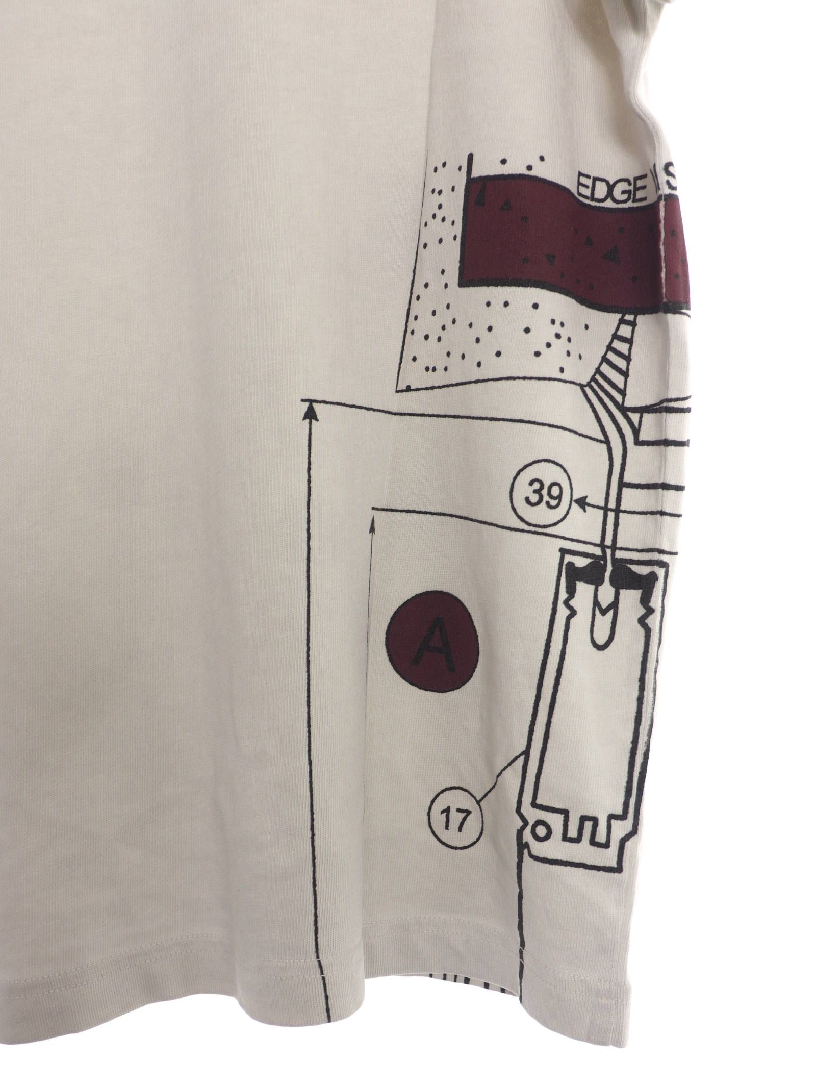 メカニカルプリント 半袖 Tシャツ BLUEPRINT T-SHIRT ALMOND MILK