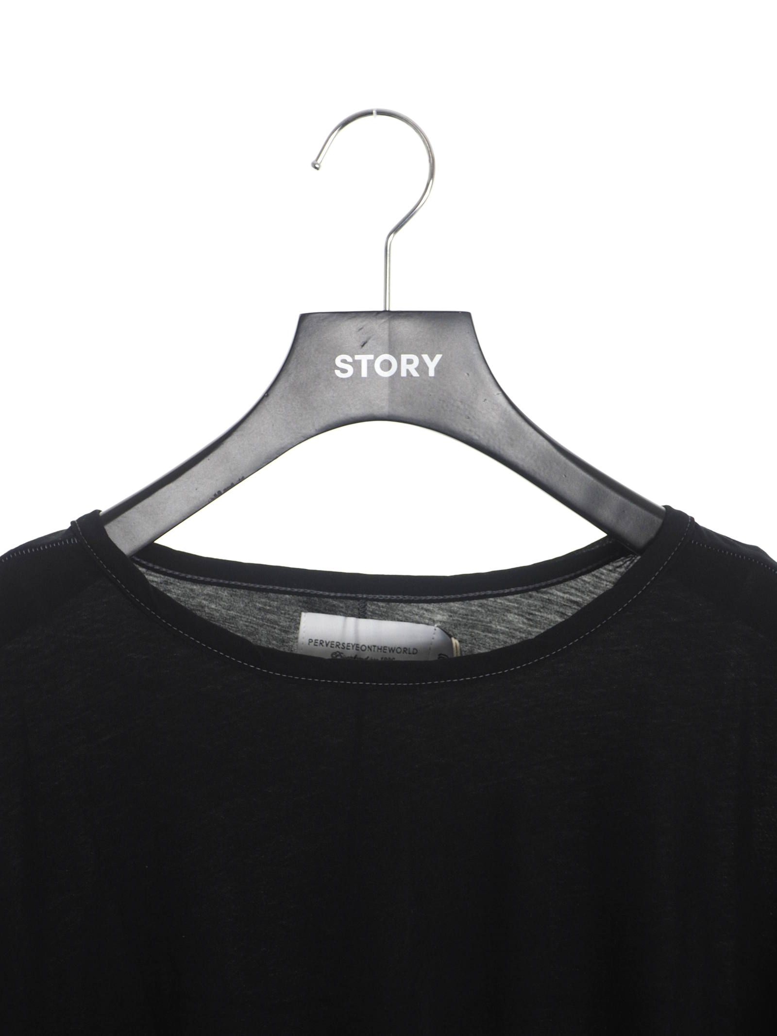 ルーズシルエット カットオフ ドルマンカットソー / DOLMAN L/S / ブラック